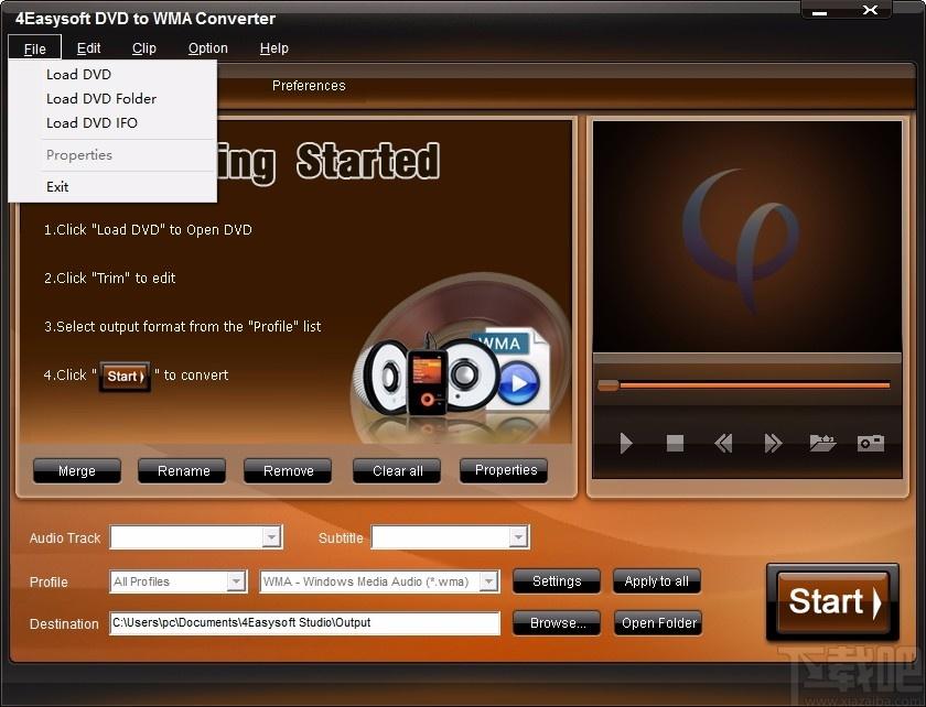 4Easysoft DVD to WMA Converter,DVD转WMA,音频转换
