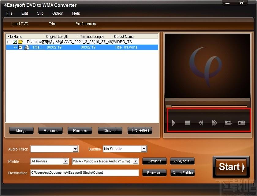 4Easysoft DVD to WMA Converter,DVD转WMA,音频转换