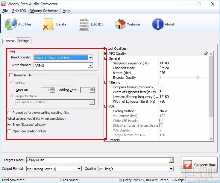 Weeny Free Audio Converter,音频格式转换器,音频转换